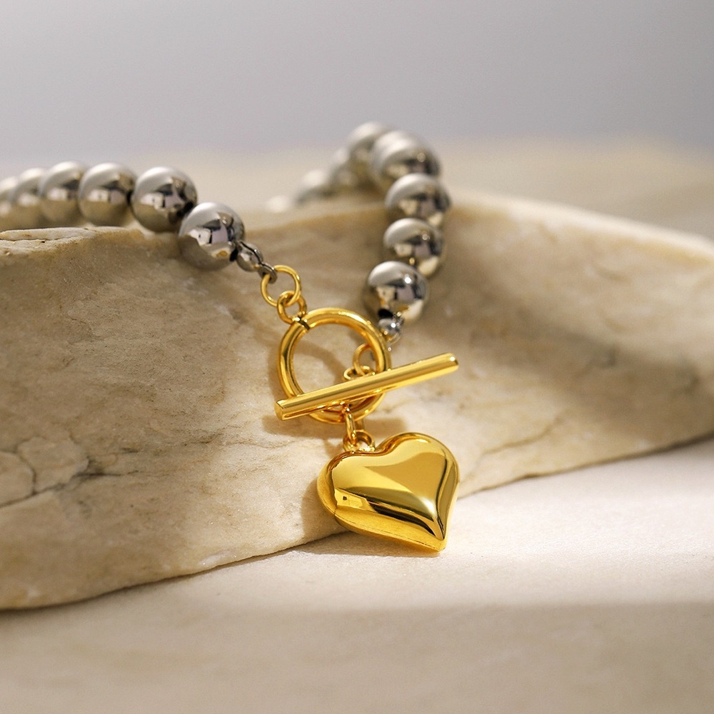 Beaded Bracelet*Toggle Chain Bracelet*Waterproof Bracelet*Tarnish Free*Bicolor - Picture 2 of 5